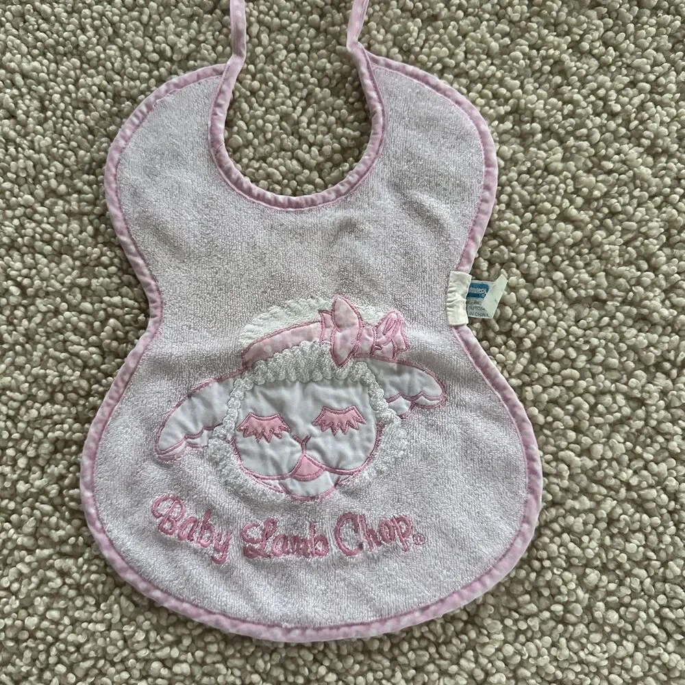 Set of 6 Vintage Baby Pastel Toddler Bibs Colorful VTG 90s